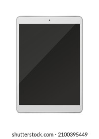 Realistische Tablette einzeln auf weißem Hintergrund. Vektorgrafik.
