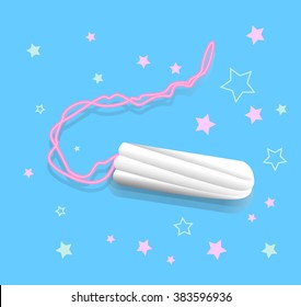 realistic tampon gynecologic vector icon female art picture ai image