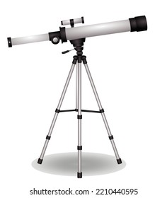 realistic telescope isolated on white 

background

