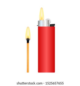 Realistic Template Blank White Lighter Empty Stock Vector (Royalty Free ...