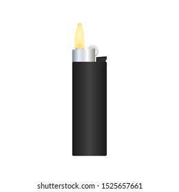 Realistic Template Blank White Lighter Empty Mock Up. Vector stock illustration