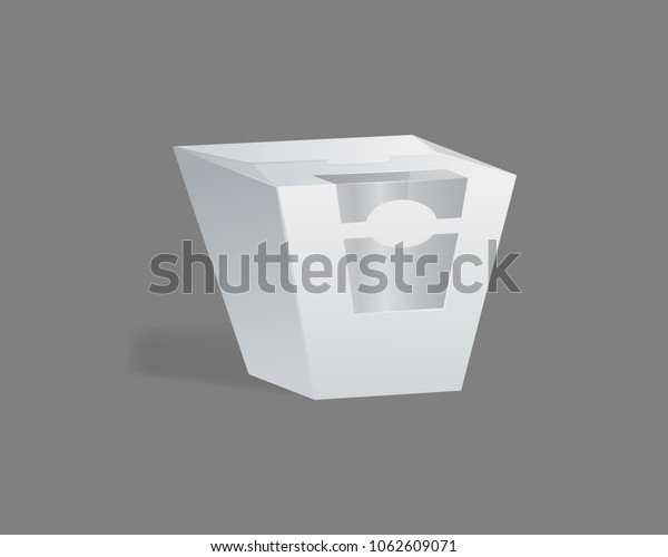 Download Realistic Template Mockup Gift Paper Packaging Stock Vector Royalty Free 1062609071 PSD Mockup Templates