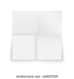 Realistic template  sheet folded of paper isolated on a white background
