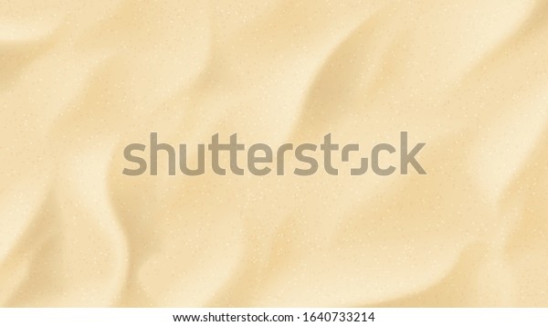 Realistic texture of
beach sand. Vector illustration with top vie on realistic ocean,
river or sea sand.