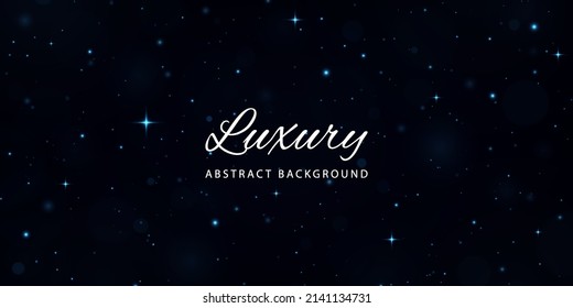 Realistic texture with light effect and blue glitter stars element decoration. Luxury background.