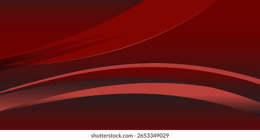 Textura realista do fundo de seda. Vetor 3D textura de seda tecido natural com pregas lisas, vermelho, gracioso, escuro e cor escarlate caro