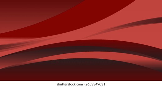 Textura realista do fundo de seda. Vetor 3D textura de seda tecido natural com pregas lisas, vermelho, gracioso, escuro e cor escarlate caro