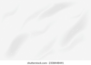 Realistic texture of white snow. Vector illustration with top view