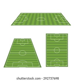 A realistic textured grass football / soccer field. Vector background. File contains transparencies and can fill strategy elements Soccer tactic diagram.