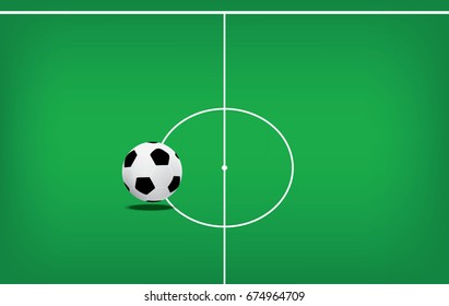 A realistic textured grass football / soccer field. Vector EPS 10. File contains transparencies.