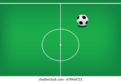 A realistic textured grass football / soccer field. Vector EPS 10. File contains transparencies.