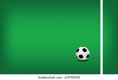 A realistic textured grass football / soccer field. Vector EPS 10. File contains transparencies.