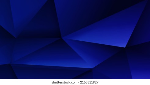 Realistic textured low poly background with blue color