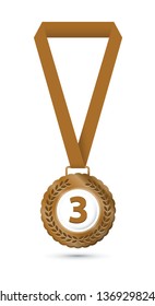 Realistic third place medal