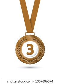 Realistic third place medal