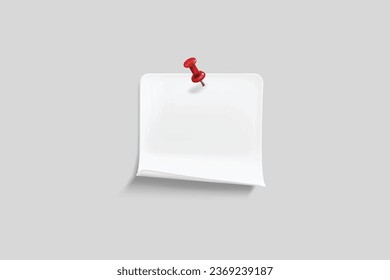 Realistic thumbtack pins collection with notes editable background