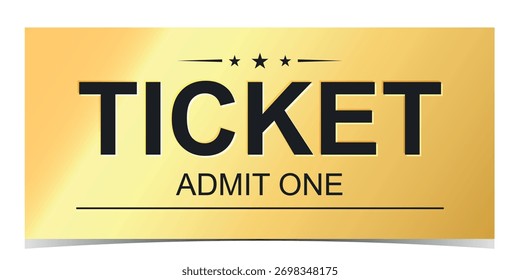 Entrada realista para festivais, evento, teatro, concerto, jogo.