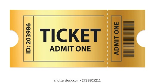 Realistische Eintrittskarte für Festivals, Event, Theater, Konzert, Spiel.