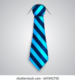 realistic tie isolated on a gray background. Vector illustration