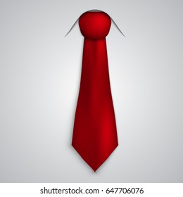 realistic tie isolated on a gray background. Vector illustration