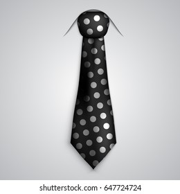 realistic tie isolated on a gray background. Vector illustration