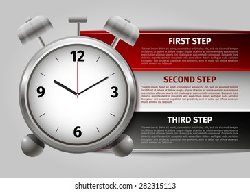 Realistic Time management infographics icon. Vector Illustration