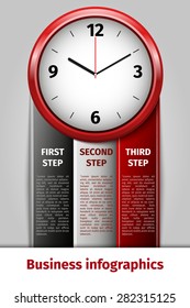 Realistic Time management infographics icon. Vector Illustration