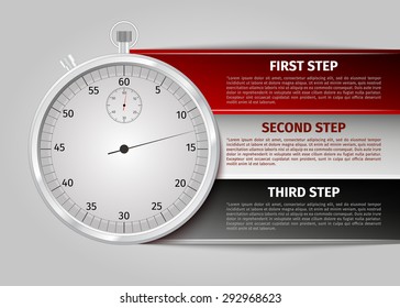 Realistic Time management infographics icon. Vector Illustration