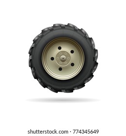 Realistic tires. Vector eps 10.