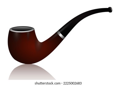 realistic tobacco pipe isolated on white 

background
