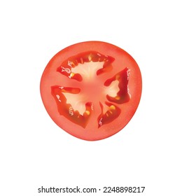 Realistic tomato composition with isolated vegetable image on blank background vector illustration