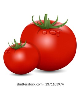 Realistic tomato vector design illustration isolated on white background