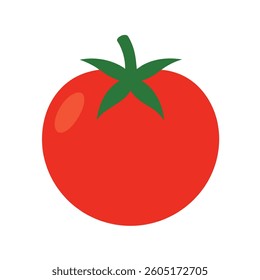 Realistic Tomato Vector on White Background.
