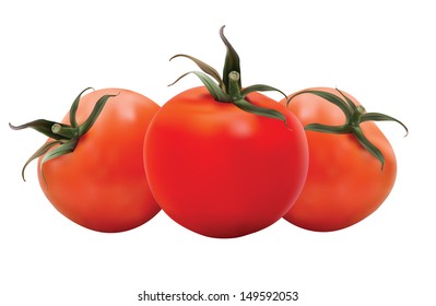 Realistic Tomatoes in editable eps10 format. The objects are in groups and contains mesh.