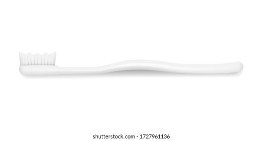 Realistic toothbrush isolated on white background. Vector illustration. Eps 10.