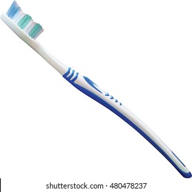 Realistic toothbrush. Isolated vector background illustration
