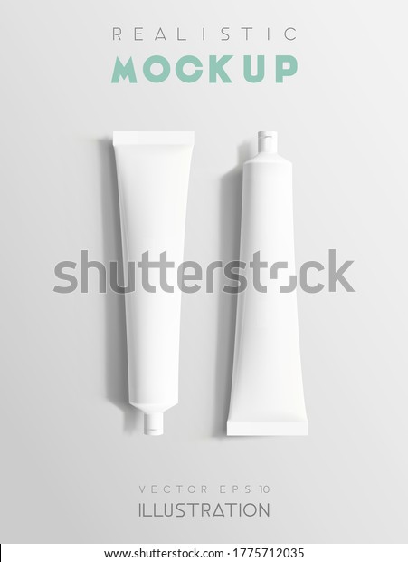 Download Realistic Toothpaste Tube Mockup Isolated On Stock Vector Royalty Free 1775712035