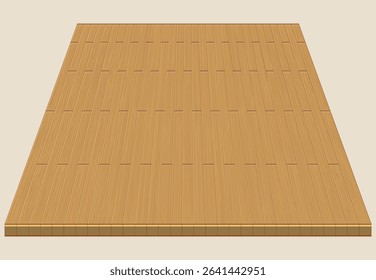 A realistic top-down view of a light brown wood parquet floor, featuring distinct planks arranged in a uniform pattern, ideal for architectural and interior design visualizations.