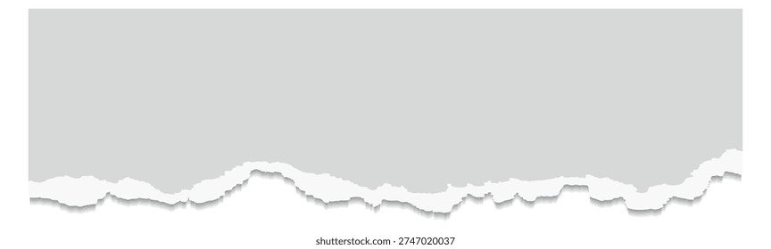 Realistic torn edge paper piece blank template
