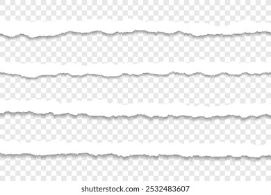 Realistic torn paper edges on transparent background