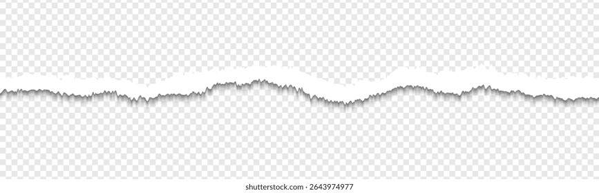 Realistic torn paper edges, vector illustration