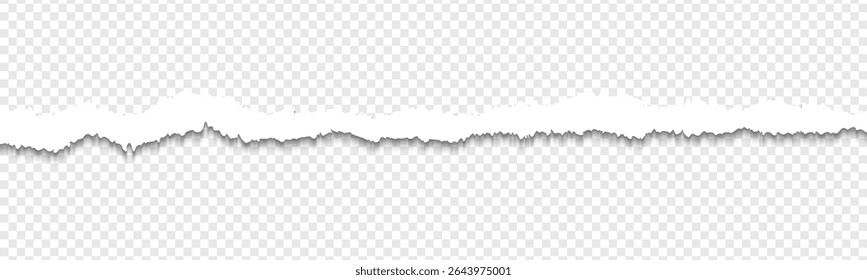 Realistic torn paper edges, vector illustration