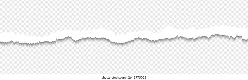 Realistic torn paper edges, vector illustration