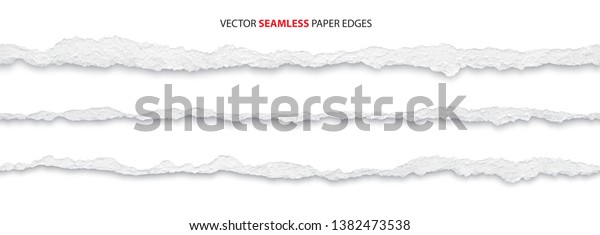realistic torn
paper edges, vector
illustration