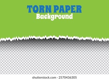 Realistic torn paper with jagged edges and soft shadows. Perfect for design templates, borders, or creative backgrounds