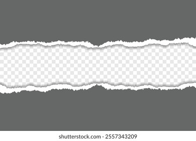 Realistic Torn Paper Strips with Transparent Background for Layered Design