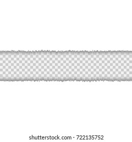 Realistic torn paper. Vector illustration on transparent background.