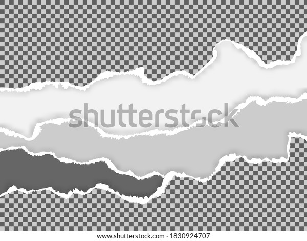 Realistic\
torn, ripped paper sheets with shadows. Ragged pieces of notebooks,\
horizontal background. Vector illustration of banner template for\
design or advertisement with place for\
text