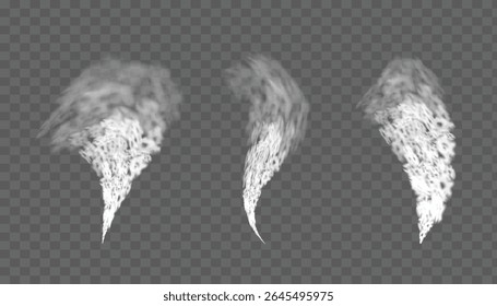 Realistic Tornado effect, cyclone effect, hurricane effect, storm effect on Transparent background, PNG Cut-out