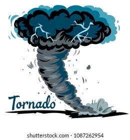 Realistic Tornado Swirl Isolated On White Stock Vector (Royalty Free ...